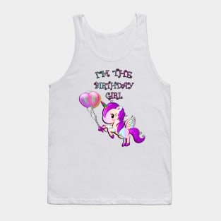 BIRTHDAY GIRL UNICORN GIFT, I'M THE BIRTHDAY GIRL SHIRTS, MUGS, CARDS, STICKERS and other gift ideas Tank Top